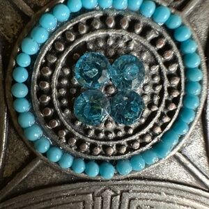 Portugal Coin, turquoise, silver necklace, GD